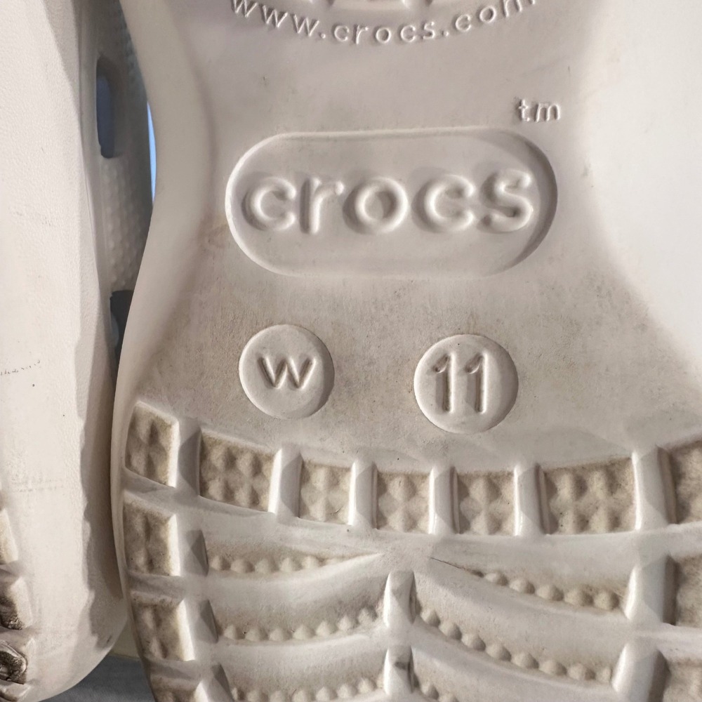 Crocs Classic Crush Clog Women Size 11 White Platform Chunky 206750 - Picture 12 of 12
